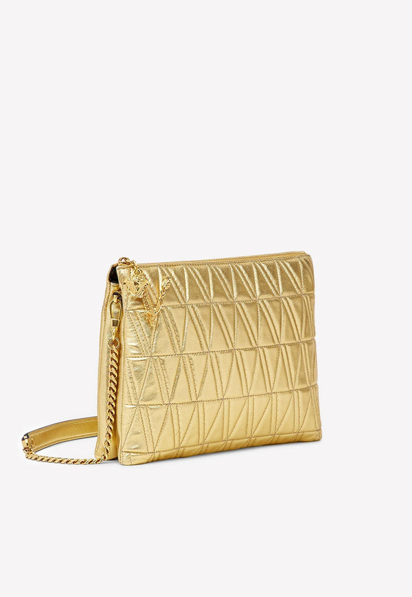 Virtus Quilted Shoulder Bag in Nappa Leather