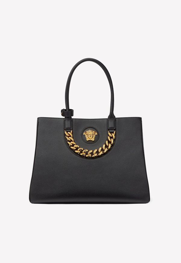 Large Medusa Top Handle Bag in Calf Leather