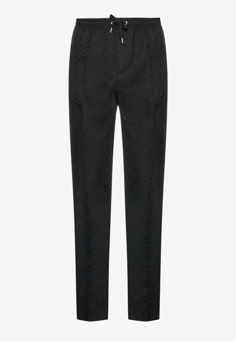 Greca Jacquard Pants in Virgin Wool