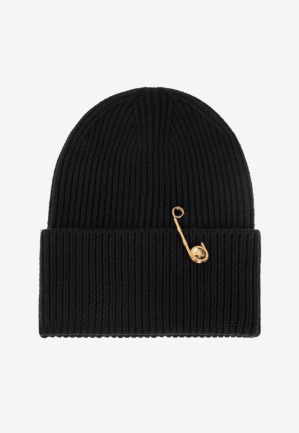 Safety Pin Ribbed Beanie