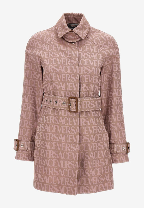 All-over Logo Jacquard Trench Coat