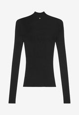 Seamless Turtleneck Knitted Top