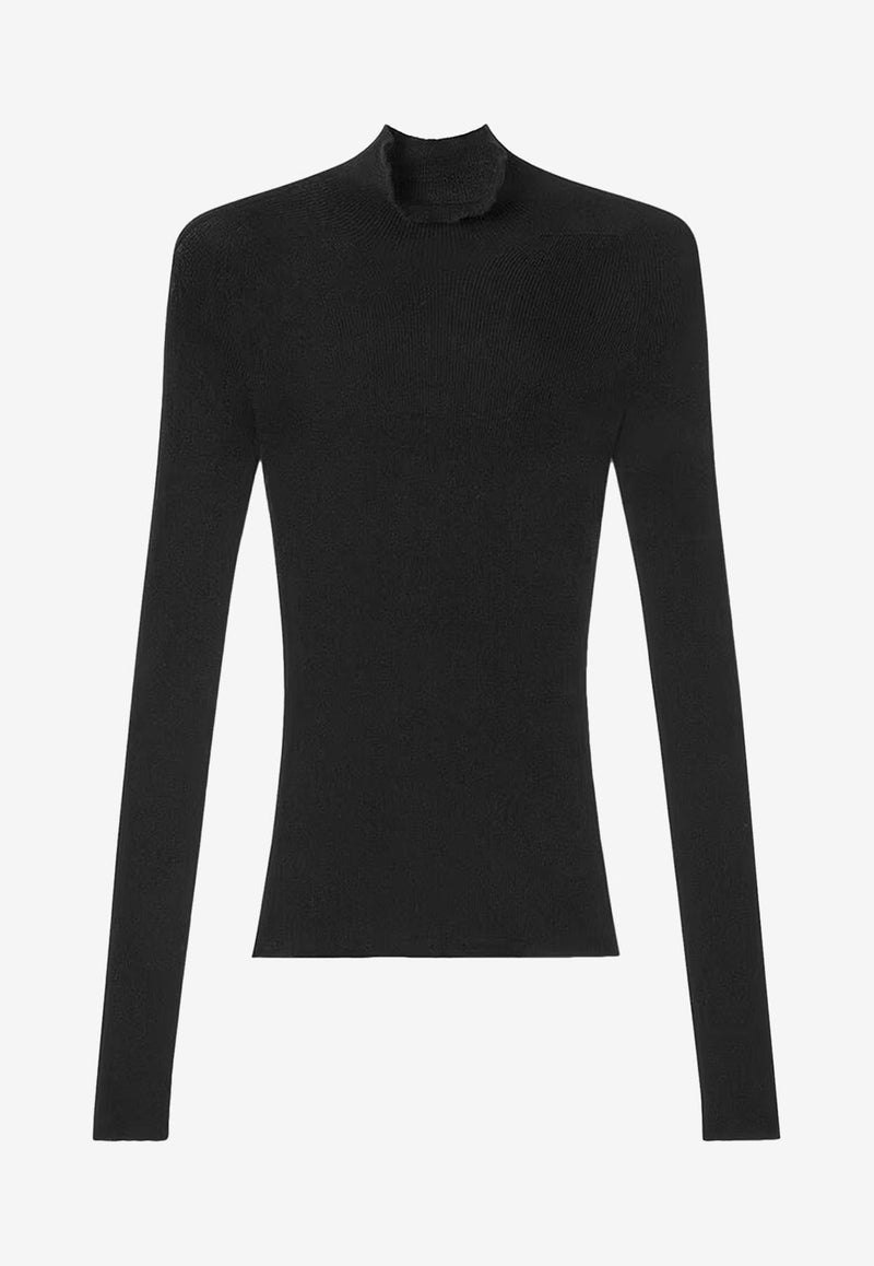 Seamless Turtleneck Knitted Top