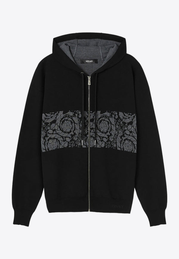 Barocco Knitted Zip-Up Hoodie