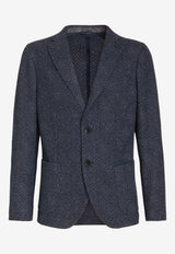 Single-Breasted Paisley Jacquard Blazer