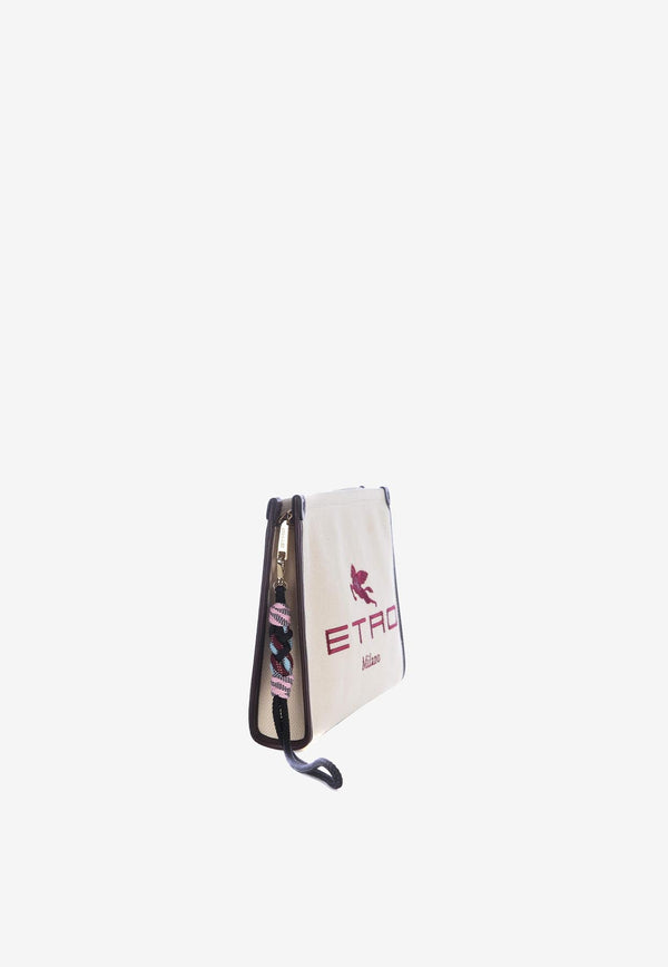 Logo-Embroidered Pouch