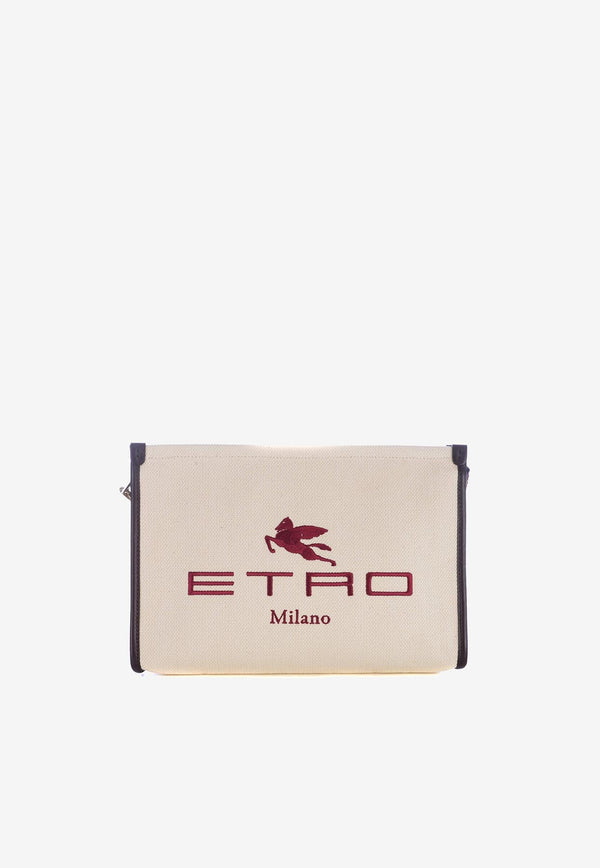 Logo-Embroidered Pouch