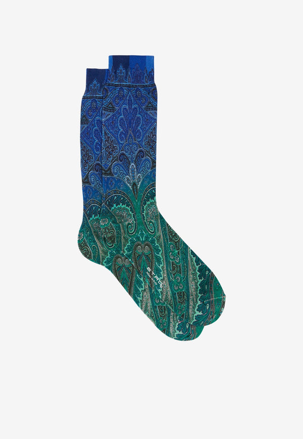 Floral Paisley Print Socks