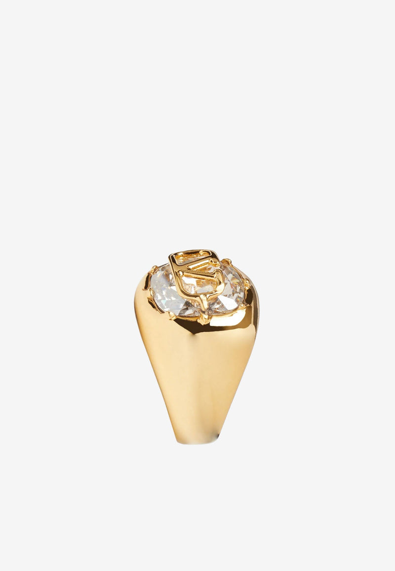 Signature VLogo Ring with Swarovski® Crystal