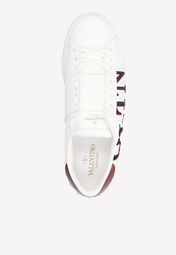 Open Leather Low-Top Sneakers