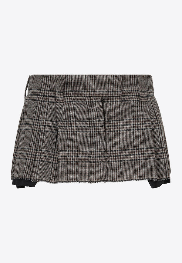 Prince-of-Wales Mini Skirt in Virgin Wool