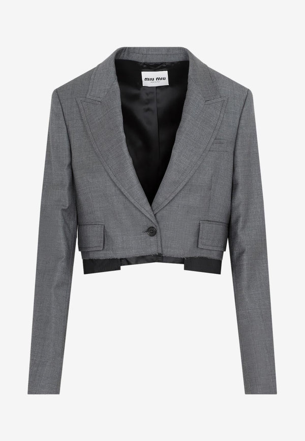 Single-Breasted Cropped Blazer