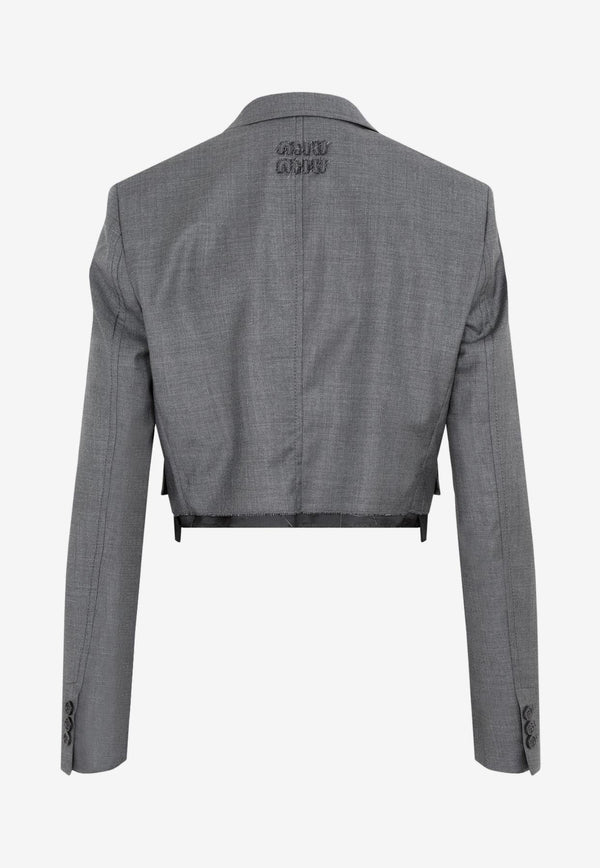 Single-Breasted Cropped Blazer