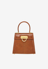 Small Iconic Top Handle Bag in Lizard Leather