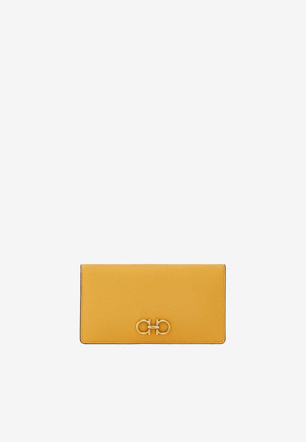 Gancini Continental Wallet in Hammered Leather