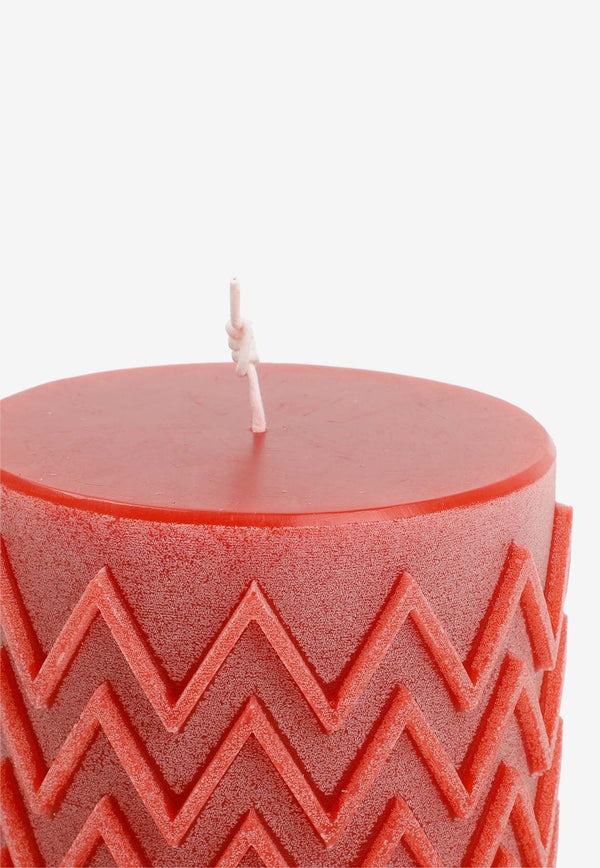 Chevron-Embossed Candle