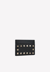 Rockstud Cardholder in Grained Leather