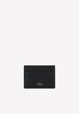 Rockstud Cardholder in Grained Leather