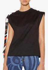 Marmo-Print Sleeveless Top