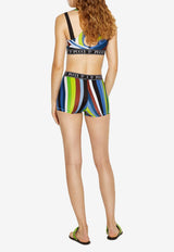 Iride-Print Mini Shorts