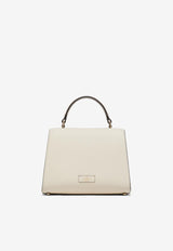 Small VSLING Top Handle Bag in Grained Leather
