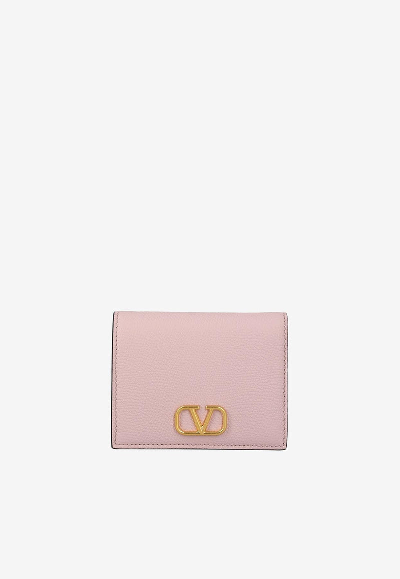 VLogo Wallet in Grained Leather