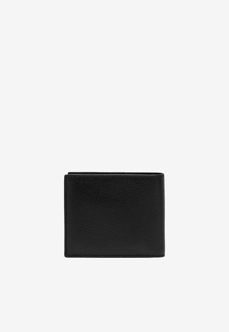 Logo-Printed Bi-Fold Leather Wallet