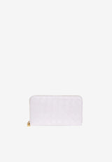 Zip-Around Intrecciato Nappa Leather Wallet