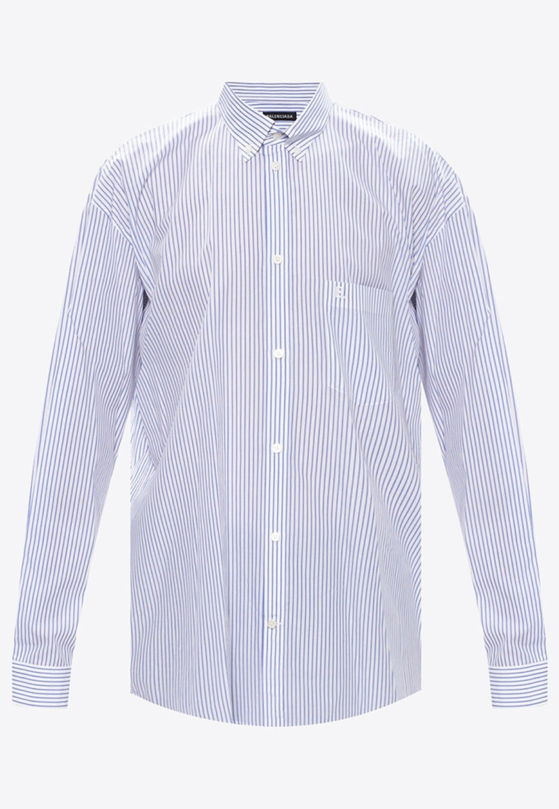 Cotton Shirt with Vertical Stripes-
Delivery in 3-4 weeks
