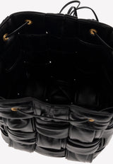Small Cassette Bucket Bag in Plisse Intreccio Leather
