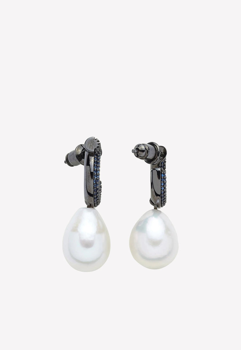 Gancini Pearl Drop Earrings