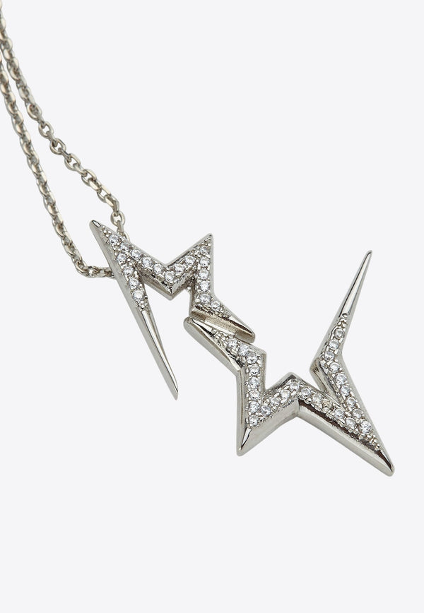 Embellished Double Star Chain Necklace