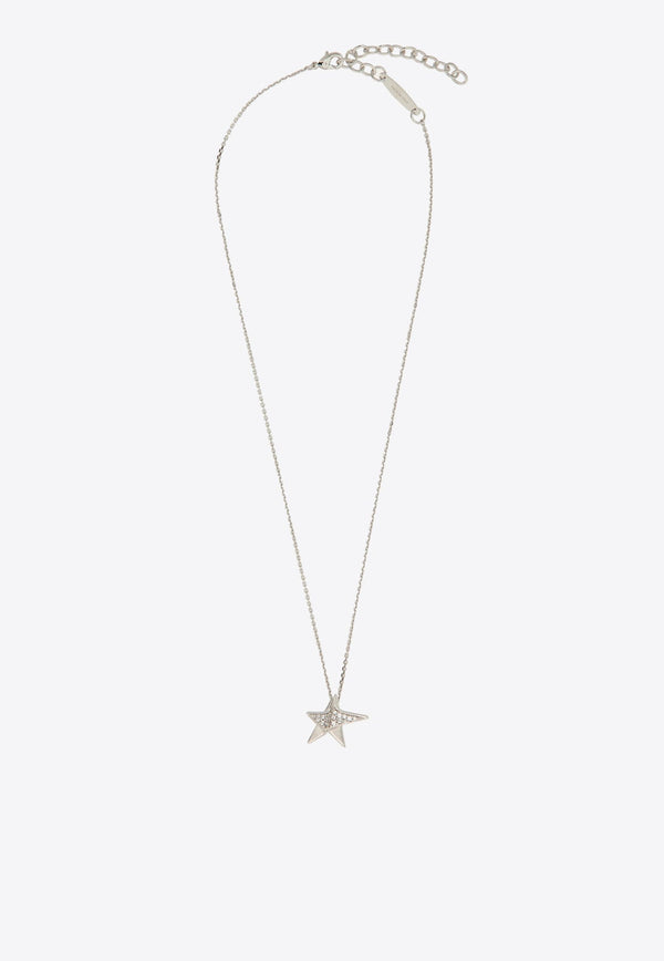 Crystal-Embellished Star Chain Necklace