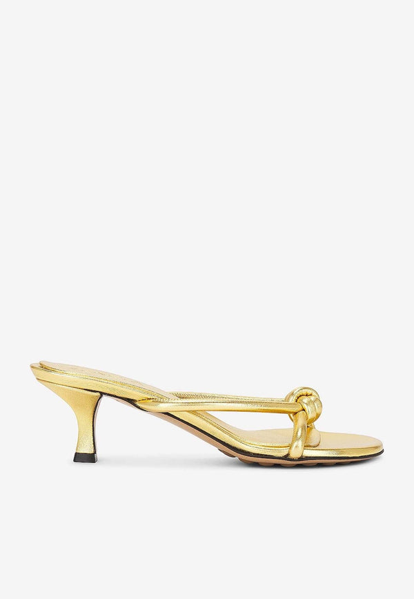 Blink 50 Knot-Detail Metallic-Leather Sandals