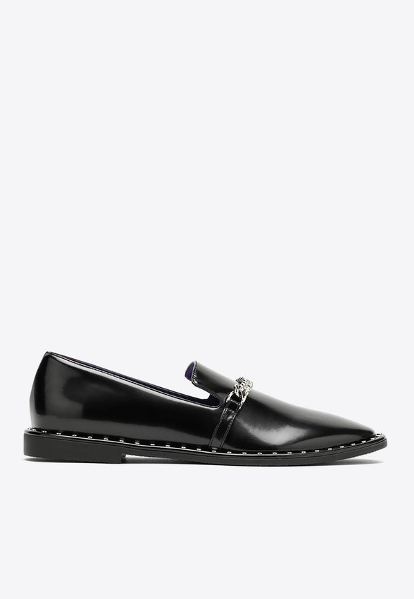 Falabella Leather Chain Loafers