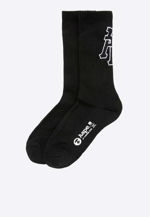 Moonface Graphic Ribbed Socks