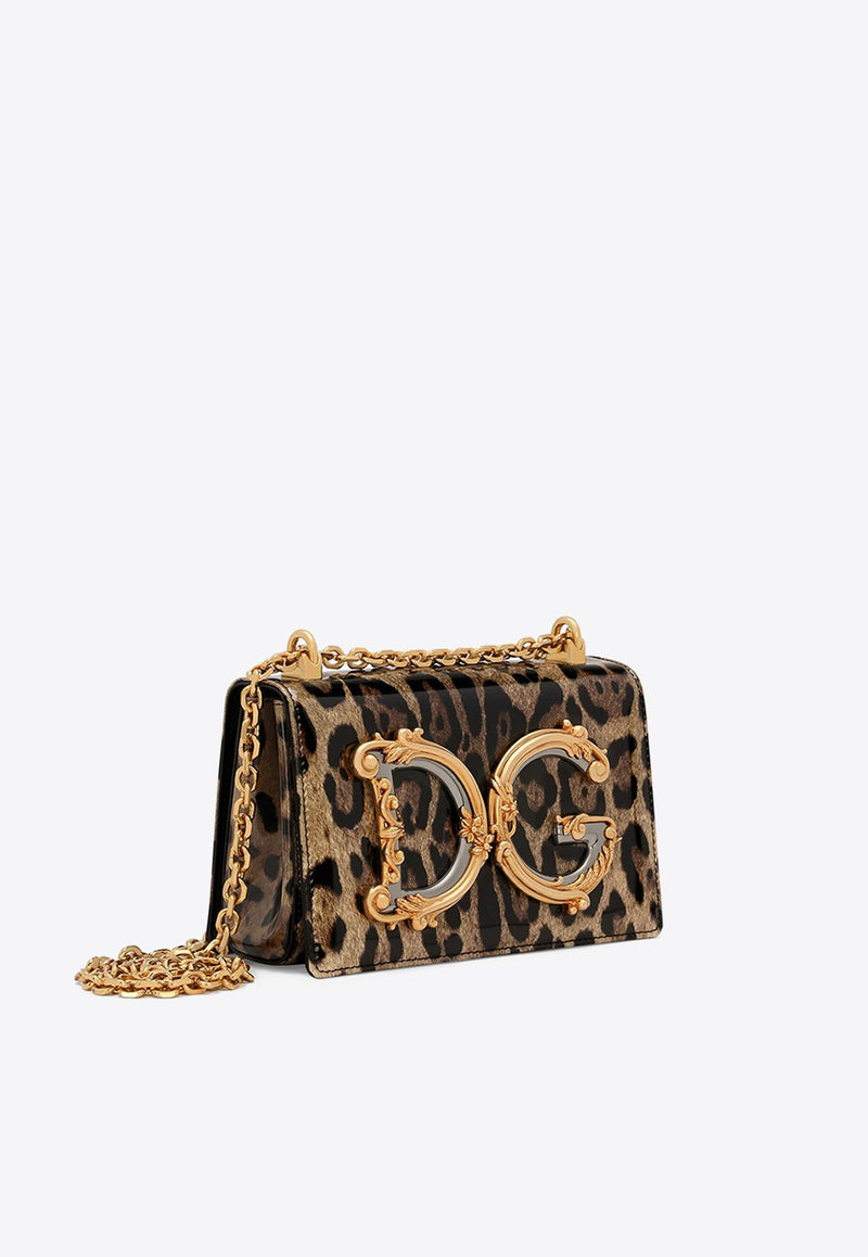 Medium DG Girls Leopard Print Shoulder Bag