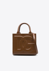 Mini DG Logo Daily Calf Leather Tote Bag