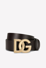 Lux Leather Belt with DG Logo