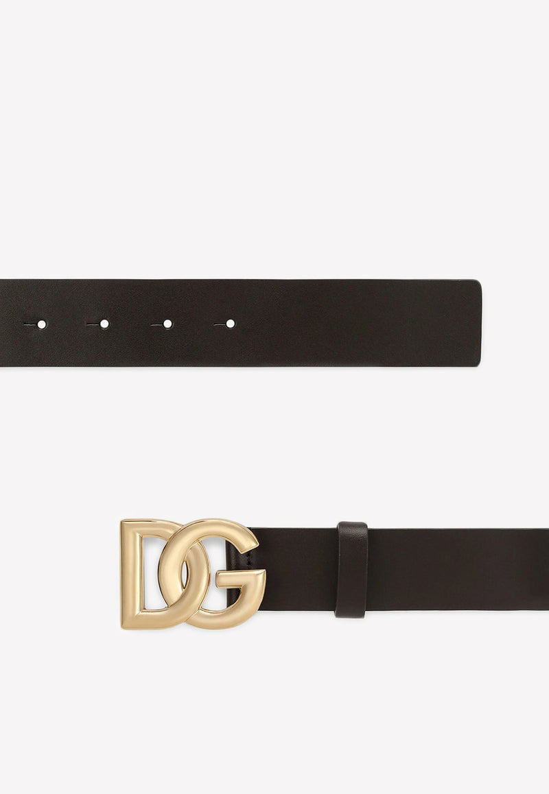 Lux Leather Belt with DG Logo