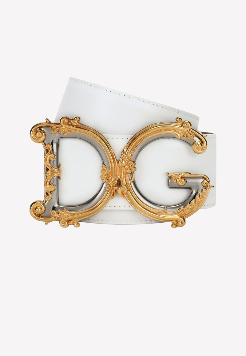 Baroque DG Logo Calfskin Belt