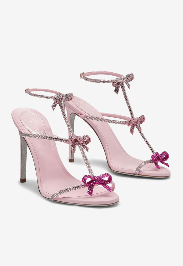 Caterina 105 Crystal-Embellished Bow Sandals