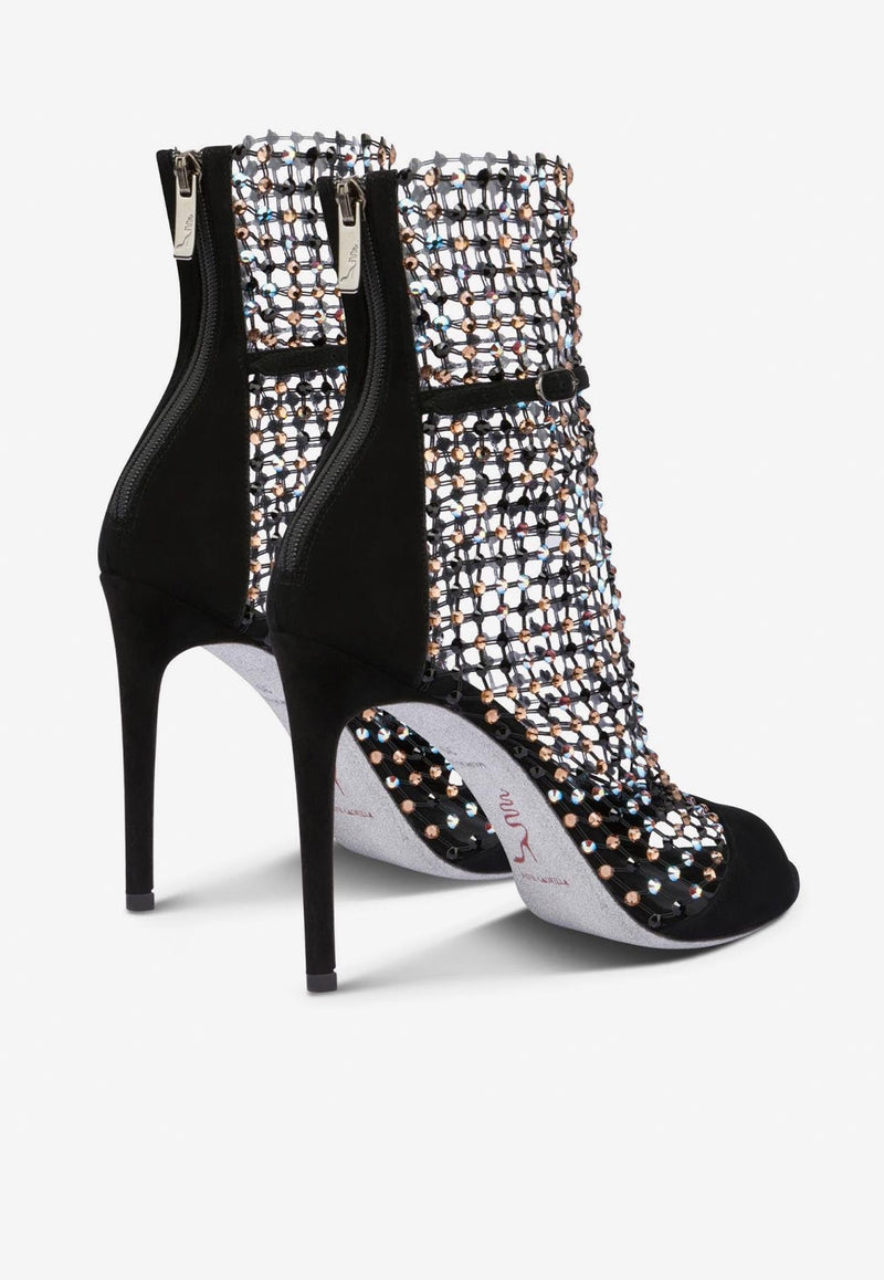 Galaxia 105 Crystal Mesh Ankle Sandals