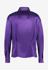 Long-Sleeved Satin Shirt