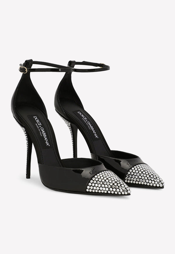 Cardinale 105 Rhinestone Embellished Pumps in Patent Leather