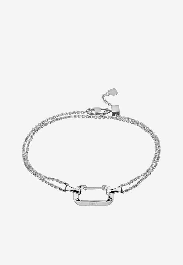 Chiara Double Chain Bracelet in 18-karat White Gold