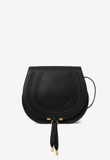 Medium Marcie Saddle Bag in Grained Leather