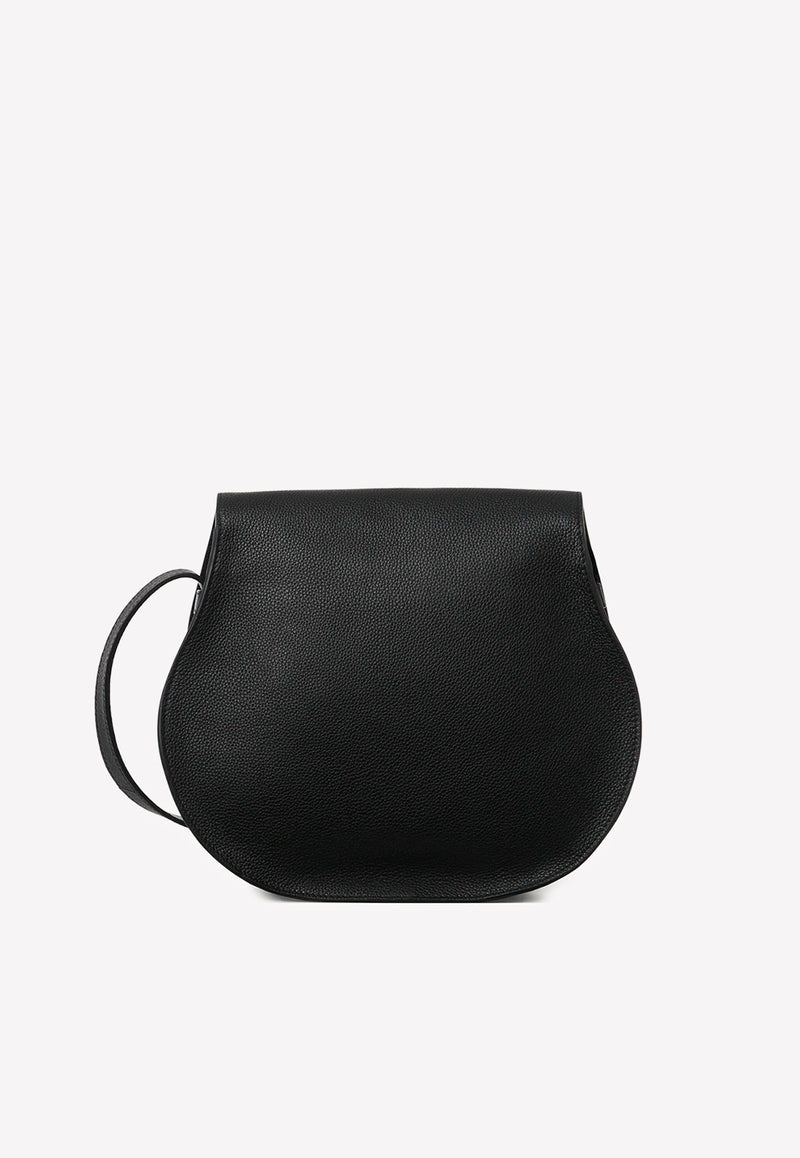 Medium Marcie Saddle Bag in Grained Leather