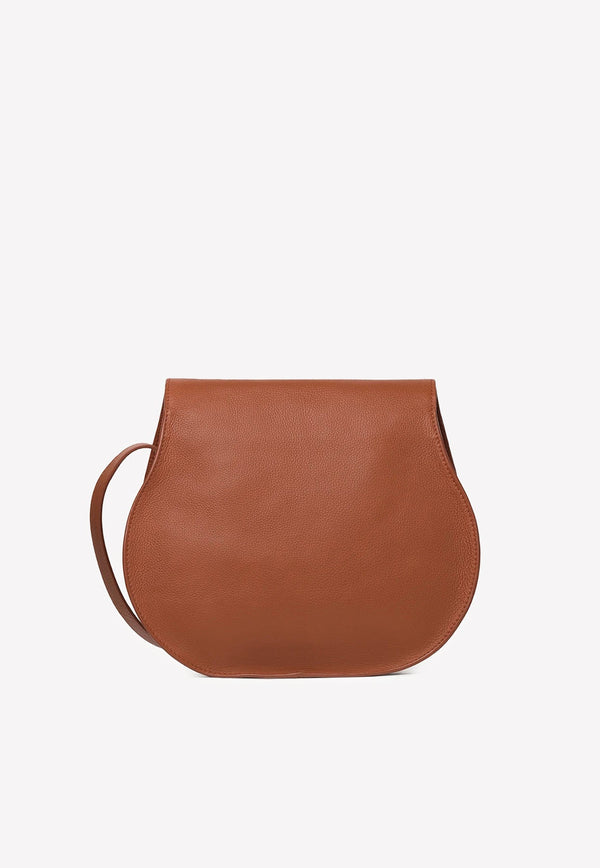 Medium Marcie Saddle Bag in Grained Leather