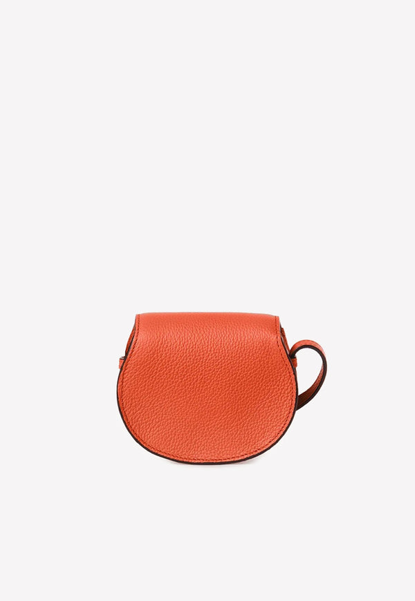 Nano Marcie Saddle Bag in Grained Leather